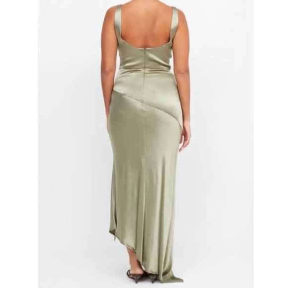 Bec + Bridge Mood Dance Cowl Neck Maxi Dress Satin Gown Sage Green Size US 14 - Picture 8 of 15